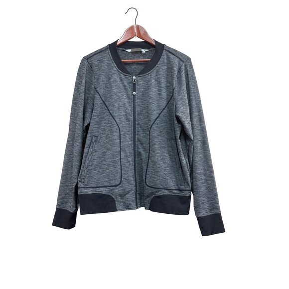Athleta Womens Gray Full-Zip Jacket L Nylon & Spandex - Picture 1 of 8